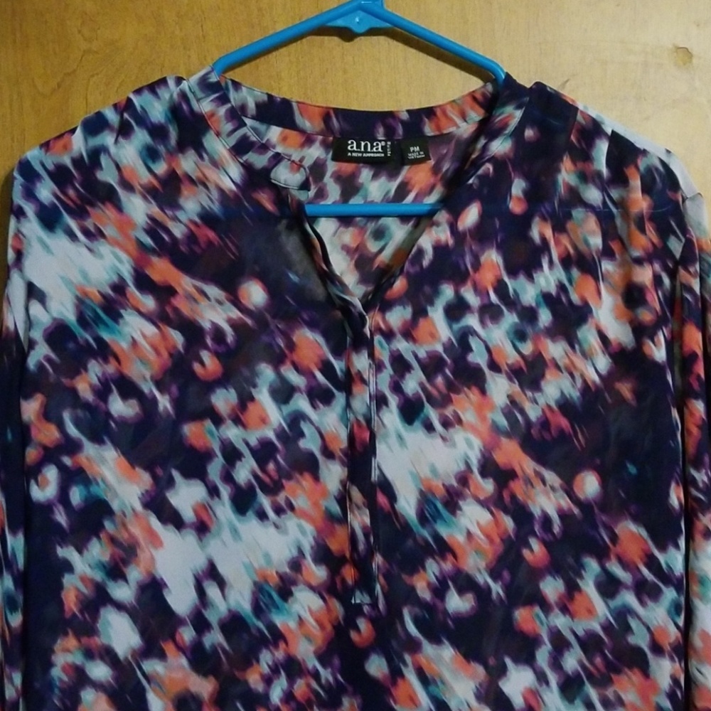 Cute, colorful, sheer blouse (BOGO) - Picture 2 of 3